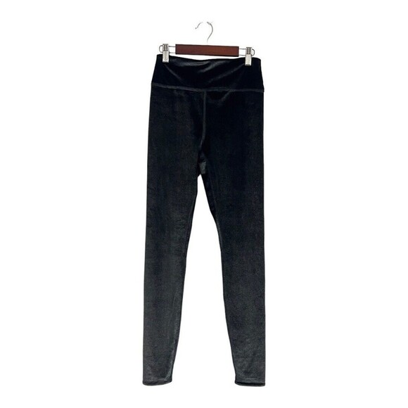 PINK Victorias Secret Dark Green Ultimate Velvet Velour Leggings - Picture 1 of 4